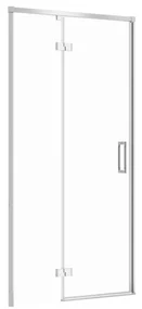 Usa sticla dus batanta 100x195 cm profil crom Cersanit Larga, montare stanga 1000x1950 mm, Stanga, Crom lucios