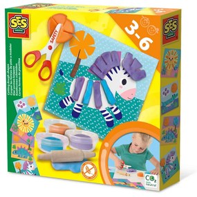 Set creativ copii - Decupeza si creeaza animale din plastilina