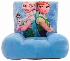 Fotoliu din plus pentru bebelusi cu spatar, Regatul Zapezii, Frozen, 50 cm, Albastru, FPS-65