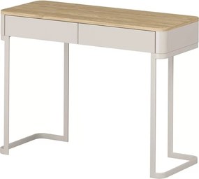 Consolă cu sertare Elivo 110 cm pe cadru - cașmir / stejar uleiat