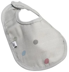 Bavețică din muselină Kindsgut Dots, gri