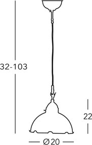 Abajur de rezervă din sticlă NONNA alb