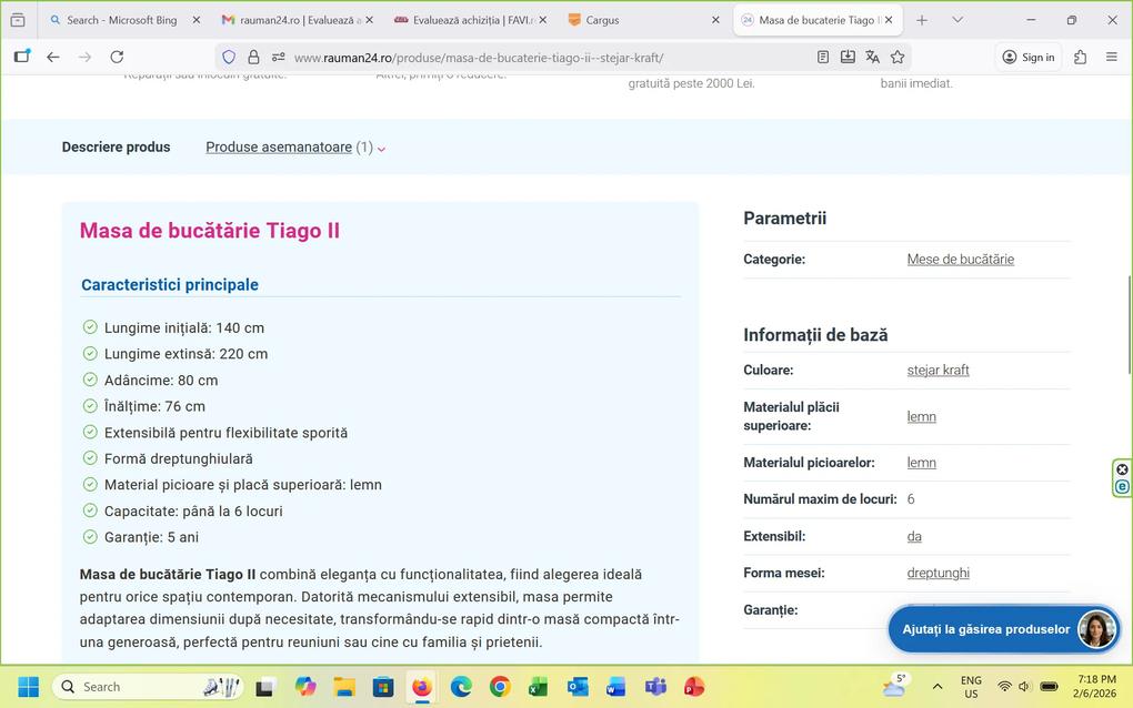 Produsul livrat nu corespunde deloc cu cel din descrierea de pe site-ul reuman24.ro. În descriere apare ca masa de bucătărie cu picior și blat masă din lemn, în realitate am primit masă cu picior și blat din MDF și PAL melaminat !!!